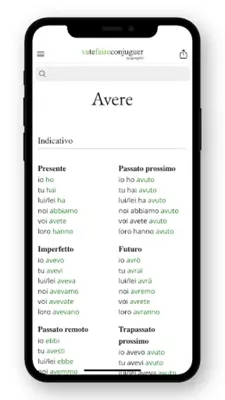 Italian conjugation android App screenshot 7